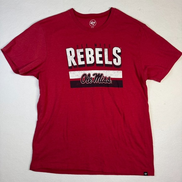 ’47 Other - '47 BRAND Men's XL UNIVERSITY OF MISSISSIPPI Ole Miss Rebels Heather Red T-Shirt